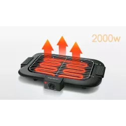 Grill elektryczny z funkcją szybkiego podgrzewania 2000W Grill elektryczny z funkcją szybkiego podgrzewania 2000W z regulacją - 