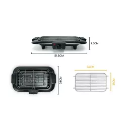 Grill elektryczny z funkcją szybkiego podgrzewania 2000W Grill elektryczny z funkcją szybkiego podgrzewania 2000W z regulacją - 