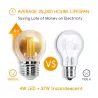 Żarówka LED 4W/230V Filament kulka G45 E27 barwa bursztynowa 400lm - 8433325196318