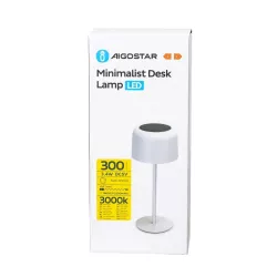 Lampa biurkowa 3W/280lm biała ciepła ładowana solarnie lub z portu USB - 8433325337797