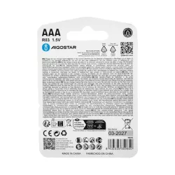 Bateria alkaliczna cynkowo-węglowa R03 AAA 1.5V opakowanie 4 szt. - 8433325359850