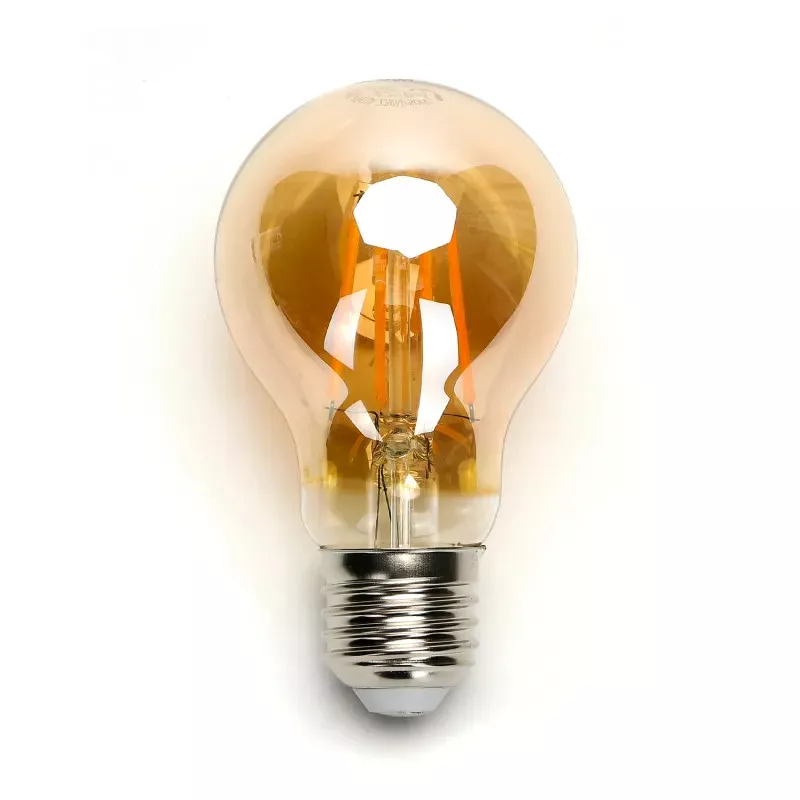 Żarówka LED 4W/230V Filament A60 E27 barwa bursztynowa 430lm - 8433325196394