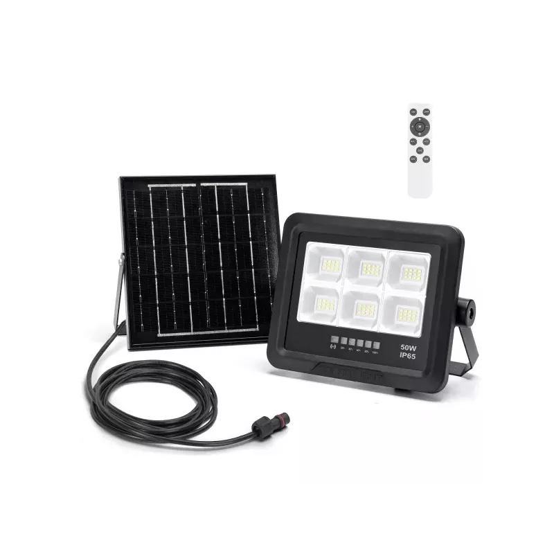 Halogen solarny LED 50W zestaw naświetlacz panel elementy montażowe - 8433325321031