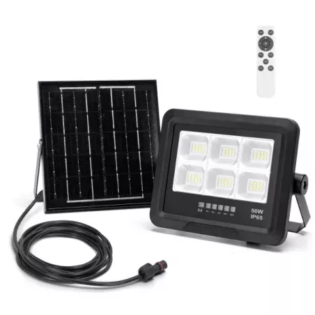 Halogen solarny LED 50W zestaw naświetlacz panel elementy montażowe - 8433325321031