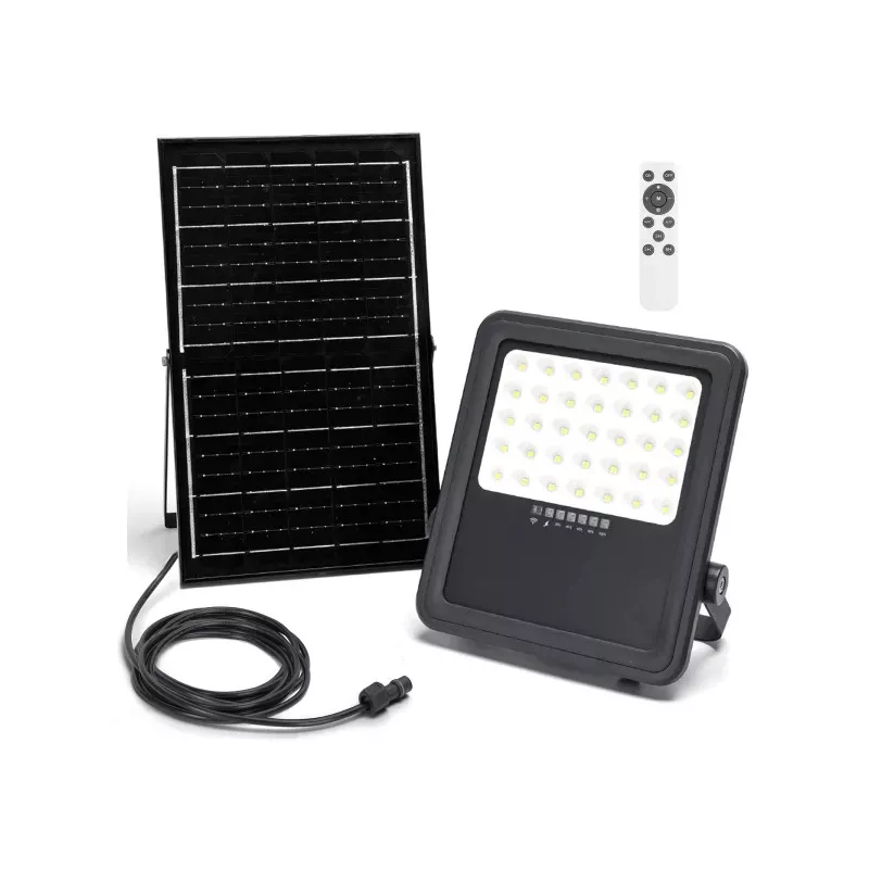 Naświetlacz solarny LED 200W zestaw halogen panel elementy montażowe - 8433325321017