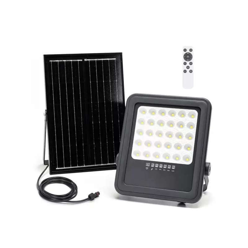 Naświetlacz solarny LED 100W zestaw halogen panel elementy montażowe - 8433325321000