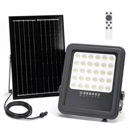 Naświetlacz solarny LED 100W zestaw halogen panel elementy montażowe - 8433325321000