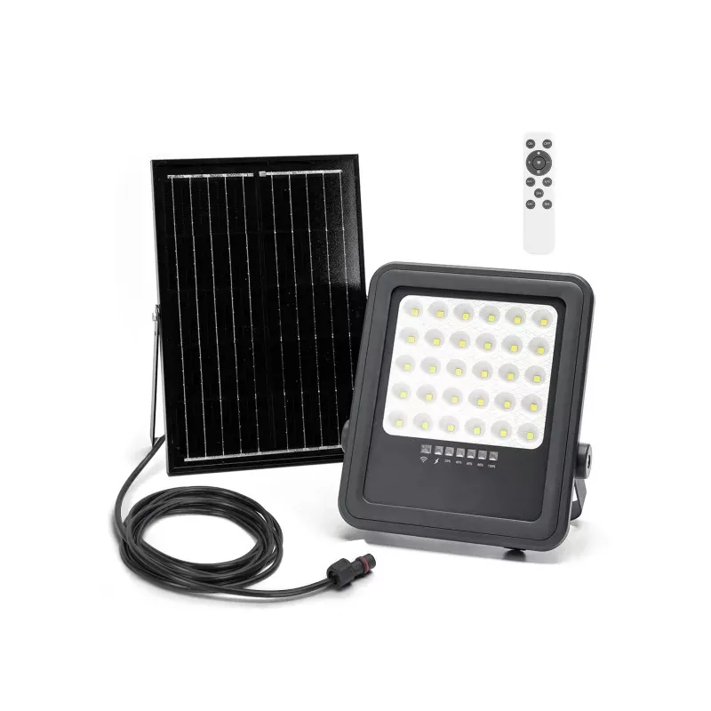 Naświetlacz solarny LED 50W zestaw halogen panel elementy montażowe - 8433325320997