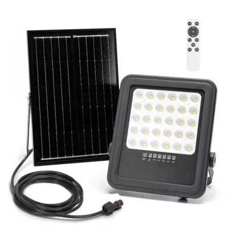 Naświetlacz solarny LED 50W zestaw halogen panel elementy montażowe - 8433325320997