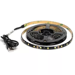 Taśma led z czarnym pcb 5V/USB 4,9W 2m 6500K 120 LED biała zimna - 8433325323004