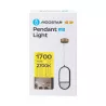 Aluminiowa lampa wisząca LED 13,5W 2700K ciepła czarno-złotowa 16x12x120cm - 8433325318765