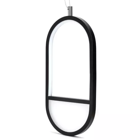 Aluminiowa lampa wisząca LED 13,5W 2700K ciepła czarno-złotowa 16x12x120cm - 8433325318765