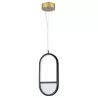 Aluminiowa lampa wisząca LED 13,5W 2700K ciepła czarno-złotowa 16x12x120cm - 8433325318765