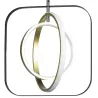 Aluminiowa lampa wisząca LED 30W 6500K zimna czarno-złotowa 35x31x150cm - 8433325318819