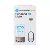 Aluminiowa lampa wisząca LED 13,5W 6500K zimna czarno-złotowa 16x12x120cm - 8433325318772