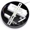 Aluminiowa lampa wisząca LED 36W 2700K ciepła czarno-złotowa 34.5x27x150cm - 8433325318789