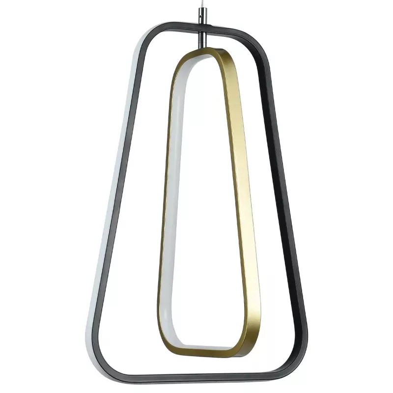 Aluminiowa lampa wisząca LED 36W 2700K ciepła czarno-złotowa 34.5x27x150cm - 8433325318789