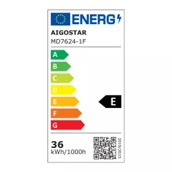 Aluminiowa lampa wisząca LED 36W 2700K ciepła czarno-złotowa 34.5x27x150cm - 8433325318789