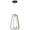 Aluminiowa lampa wisząca LED 36W 6500K zimna czarno-złotowa 34.5x27x150cm - 8433325318796