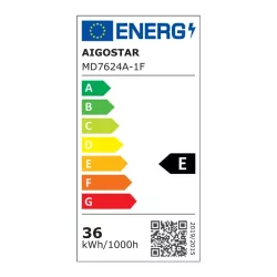 Aluminiowa lampa wisząca LED 36W 6500K zimna czarno-złotowa 34.5x27x150cm - 8433325318796