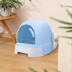 Zabudowana kuweta dla kota z łopatką do żwirku wymiary 52x42x38.5cm - 8719138049950