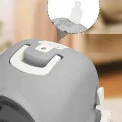 Zabudowana kuweta dla kota z łopatką do żwirku wymiary 52x42x38.5cm - 8719138049950