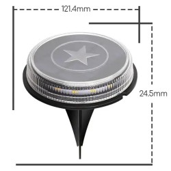 Lampka solarna wbijana trawnikowa duża XL 12cm barwa ciepła 3200k - 8433325211578