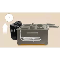 Podwójna frytkownica ze stali nierdzewnej i tacką 6L moc max 3600w - 8433325211936