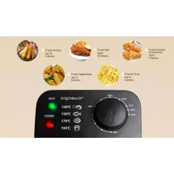 Podwójna frytkownica ze stali nierdzewnej i tacką 6L moc max 3600w - 8433325211936