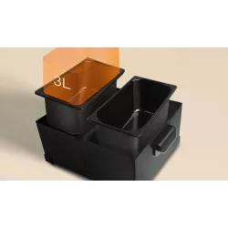 Podwójna frytkownica ze stali nierdzewnej i tacką 6L moc max 3600w - 8433325211936