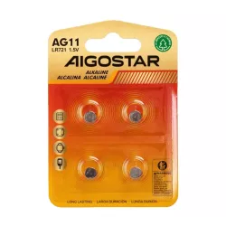 Bateria guzikowa pastylkowa AG11 LR721 1.5V opakowanie 4 sztuki - 8433325365097