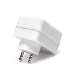 Francuski adapter jednodrożny z wyłącznikiem 16A biały - 8433325196561