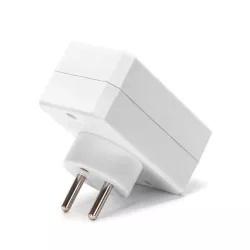 Francuski adapter dwudrożny bez wyłącznika 16A Biały - 8433325196639