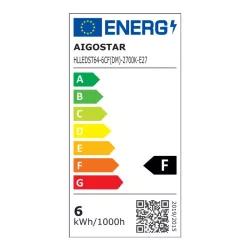 Ścemnialna żarówka LED ST64 E27 6W 2700K - 8433325370763