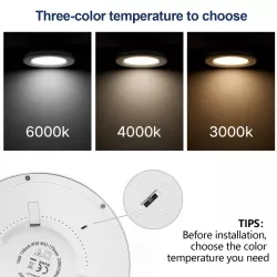 Plafon LED okrągły 18W 3000K/4000K/6000K, natynkowy i podtynkowy - 8433325196875