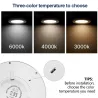 Plafon LED okrągły 18W 3000K/4000K/6000K, natynkowy i podtynkowy - 8433325196875