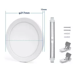 Plafon LED okrągły 18W 3000K/4000K/6000K, natynkowy i podtynkowy - 8433325196875
