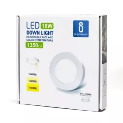 Plafon LED okrągły 18W 3000K/4000K/6000K, natynkowy i podtynkowy - 8433325196875