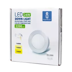 Downlight okrągły LED E6 24W Regulowana wielkość i temperatura - 8433325196882