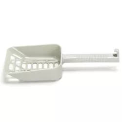 Łopatka do wybierania zbryleń ze żwirku z kuwety szara 21.5x9.8x3cm - 8719138212002