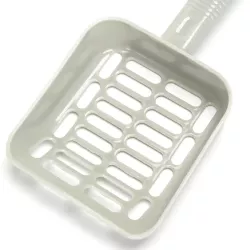 Łopatka do wybierania zbryleń ze żwirku z kuwety szara 21.5x9.8x3cm - 8719138212002