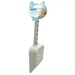 Łopatka do wybierania zbryleń ze żwirku z kuwety szara 21.5x9.8x3cm - 8719138212002