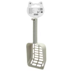 Łopatka do wybierania zbryleń ze żwirku z kuwety szara 21.5x9.8x3cm - 8719138212002