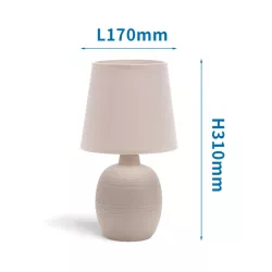 Lampa stołowa z ceramiczną podstawą z oprawka na żarówkę e14 - 8433325196929