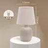 Lampa stołowa z ceramiczną podstawą z oprawka na żarówkę e14 - 8433325196929