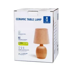 Lampa stołowa z ceramiczną podstawą z oprawka na żarówkę e14 - 8433325196929