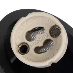 Reflektor sufitowy z regulacją kąta na jedną żarówkę GU-10 metalowy - 8433325343415