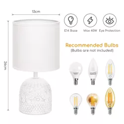 Ceramiczna lampa stołowa bez źródła światła E14 - 8433325197001