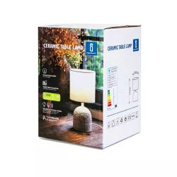 Ceramiczna lampa stołowa bez źródła światła E14 - 8433325197001