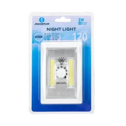 Lampka nocna 120 lm COB z regulacją jasności na 3 baterie AAA 6500K - 8433325330767